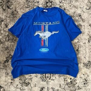 Ford Mustang Blue Tee with Graphic